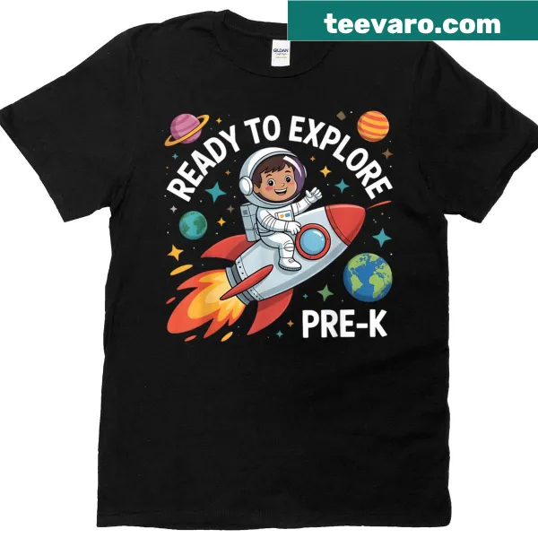 Kids T-shirt with 'Ready To Explore' design for preschoolers