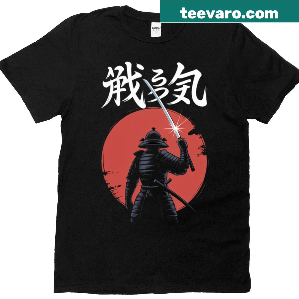 Samurai Warrior graphic T-shirt symbolizing strength and tradition — on a men's t-shirt