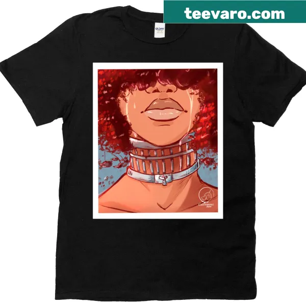 T-shirt featuring abstract Sealed Voice graphic
