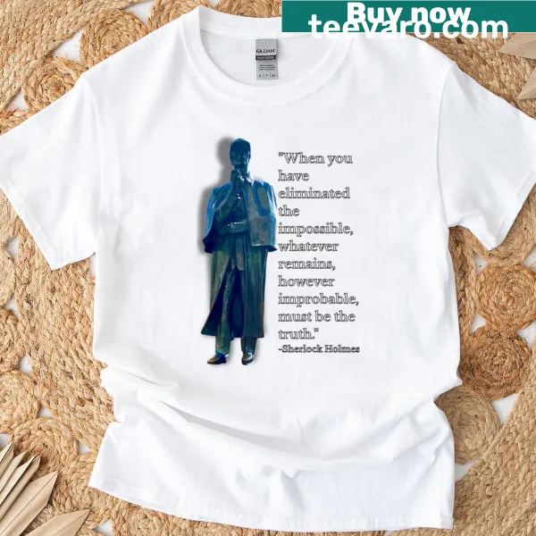 Stylish typography featuring a Sherlock Holmes quote