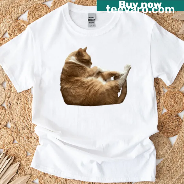 Cartoon design of a sleepy kitty on a T-shirt