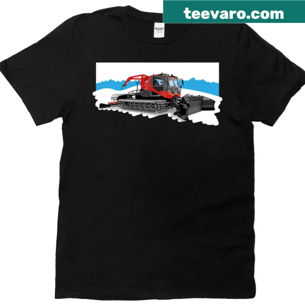T-shirt with snow groomer graphic for winter sports lovers
