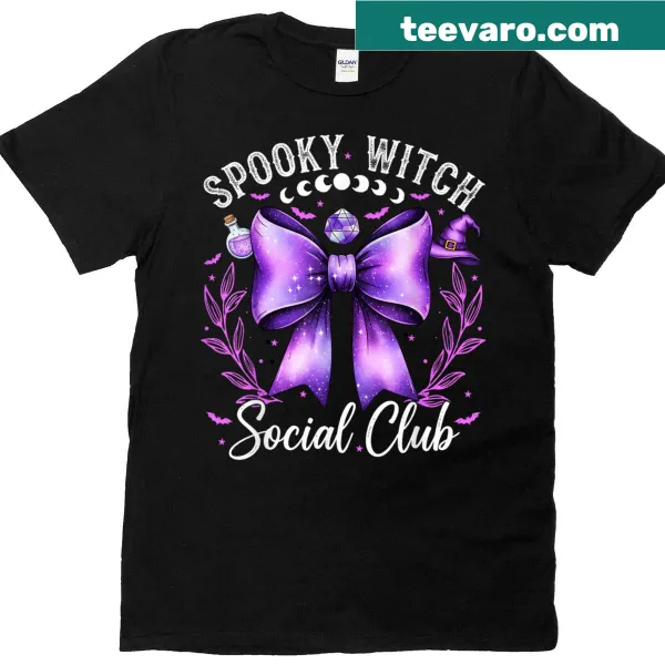 Witch graphic on a humorous Halloween t-shirt for women