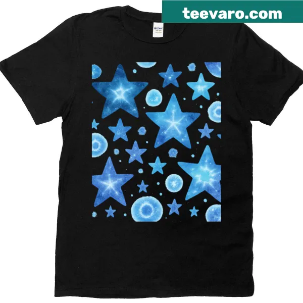 T-shirt with a playful star pattern graphic