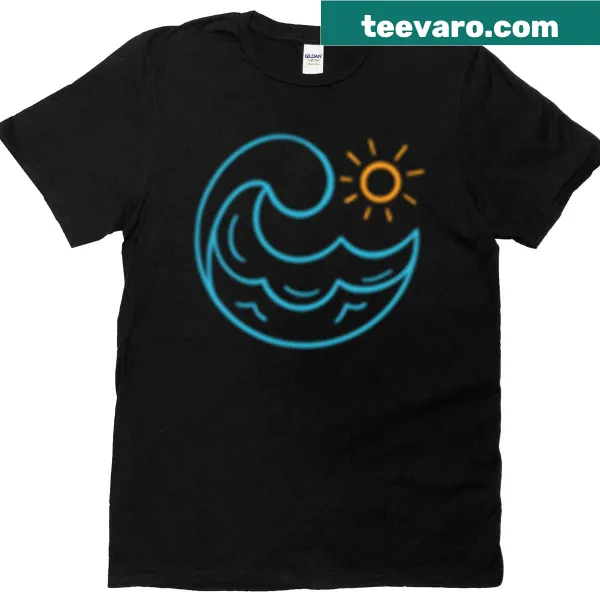 T-shirt featuring sunny waves graphic