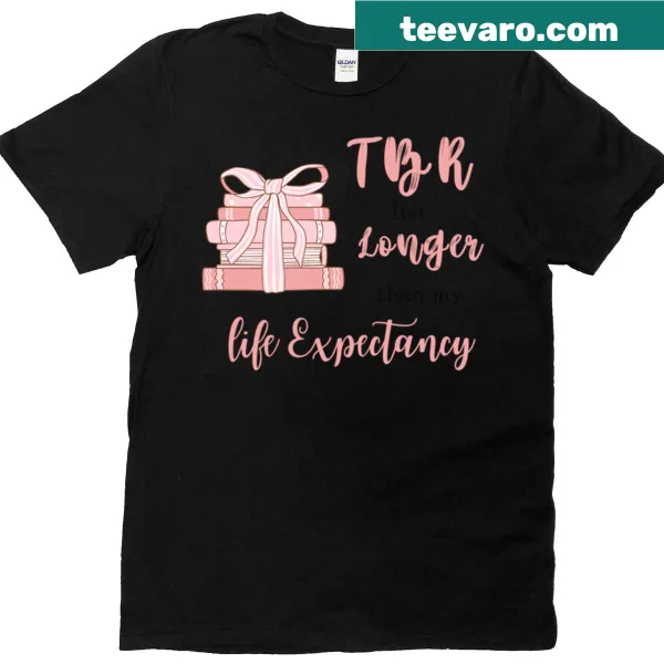 Typography design T-shirt featuring the phrase TBR List