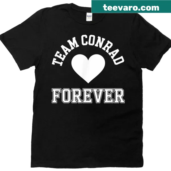 T-shirt featuring a graphic supporting Team Conrad