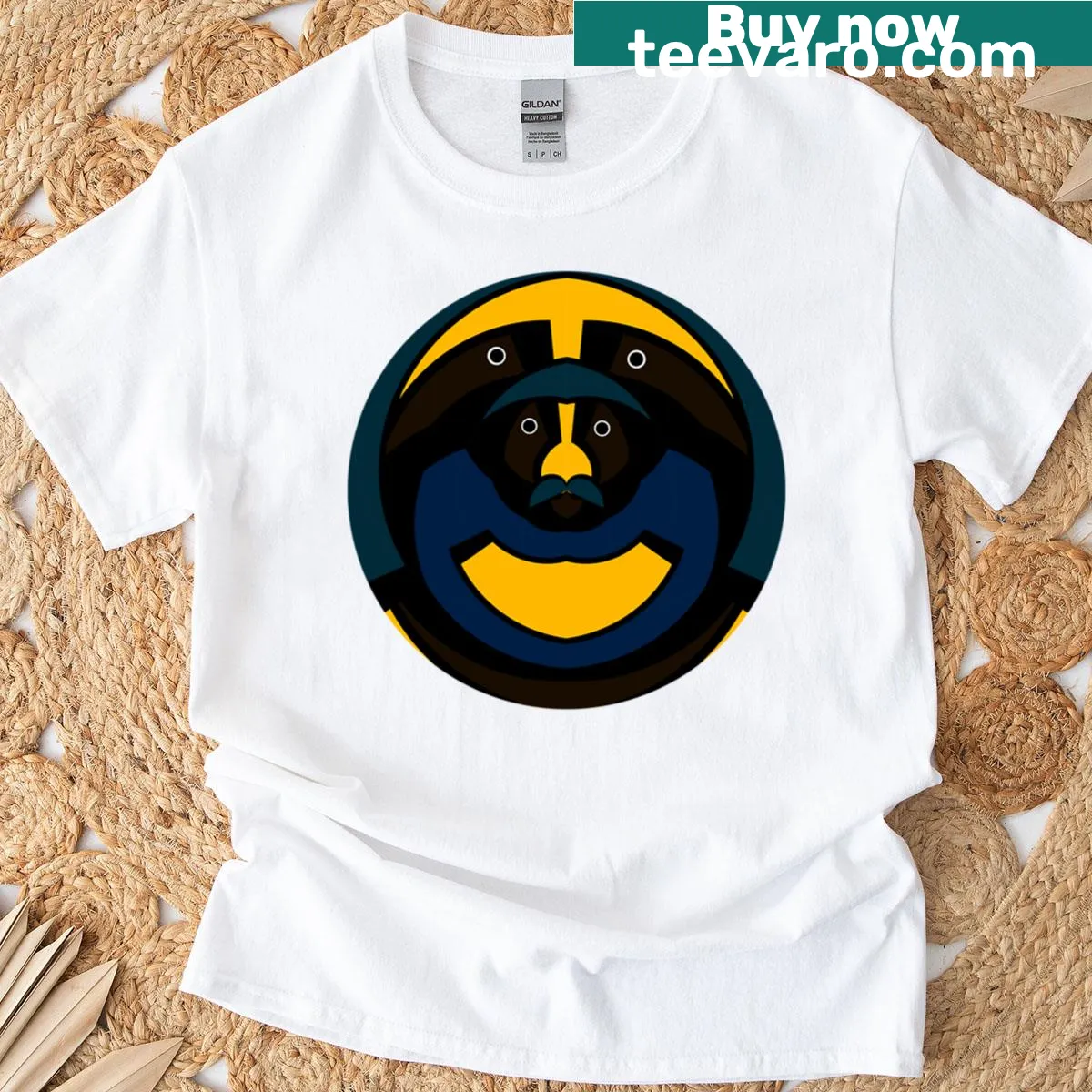 Abstract graphic of a man in a modern design on a T-shirt. — on a men's t-shirt