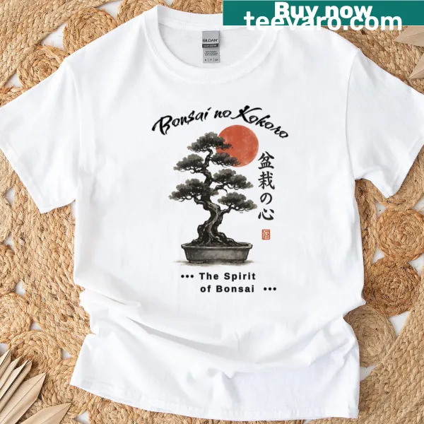 Illustrated design featuring the phrase 'The Spirit Of Bonsai'