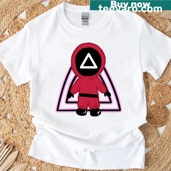 Minimalist t-shirt featuring a bold triangle graphic design