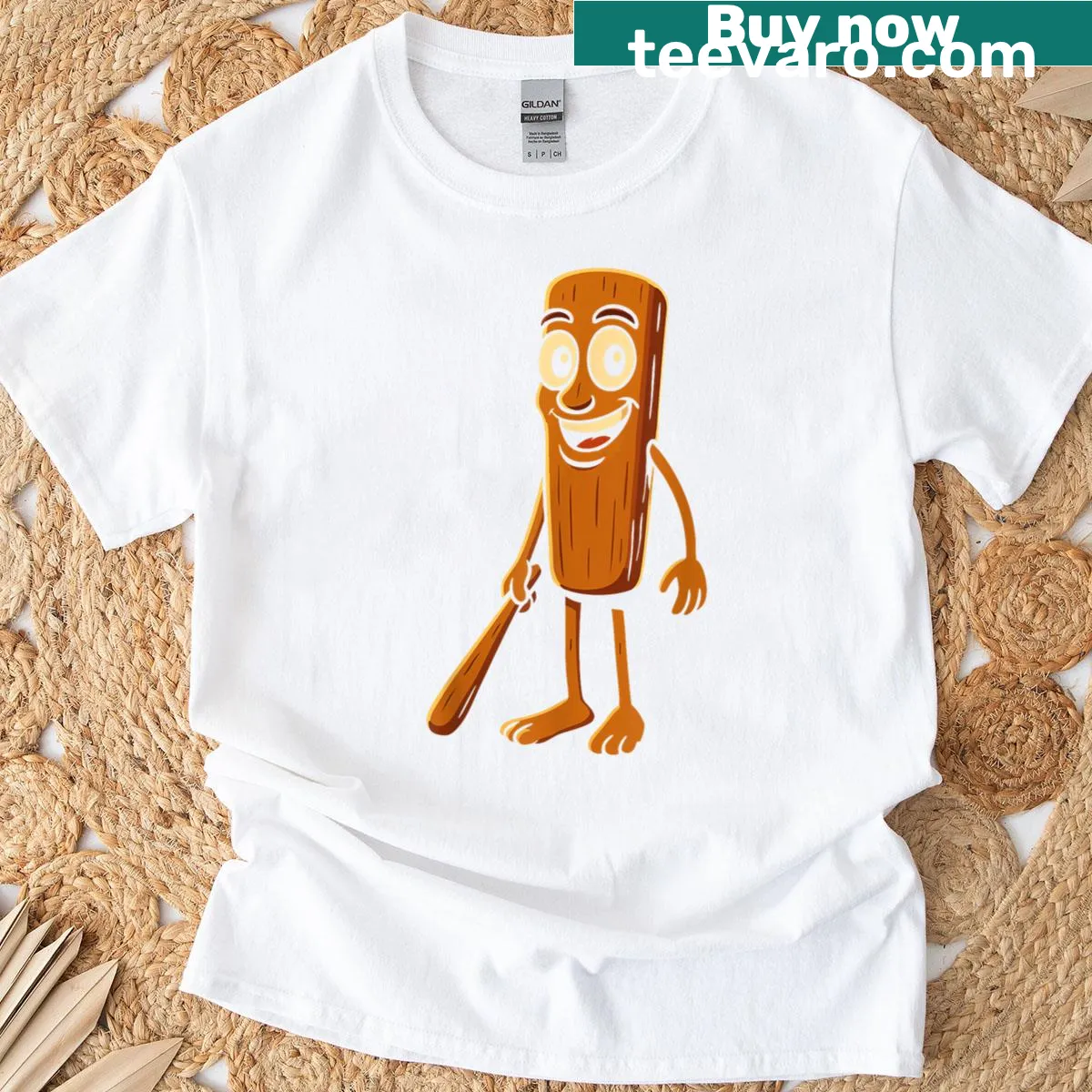 Funny T-shirt with the phrase 'Tung Tung Tung Tung Tung Sahur Brainrot' — on a men's t-shirt
