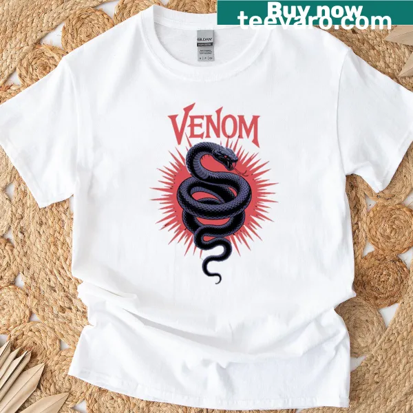 Graphic of Venom Snake on a stylish gaming T-shirt