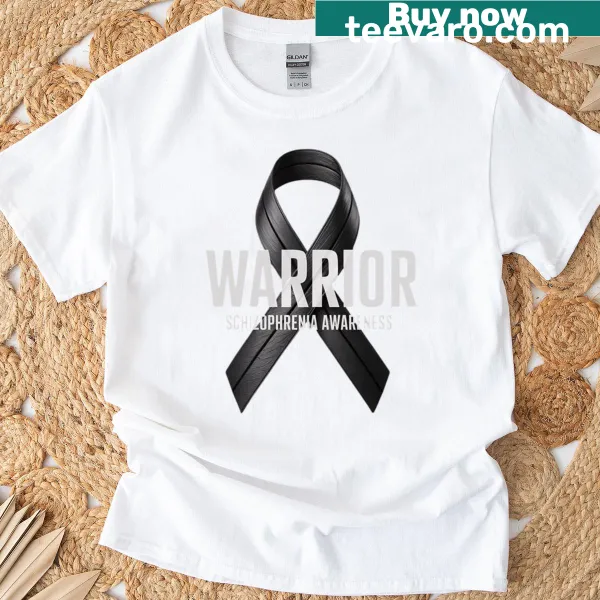 Warrior Schizophrenia Awareness T-shirt with impactful typography