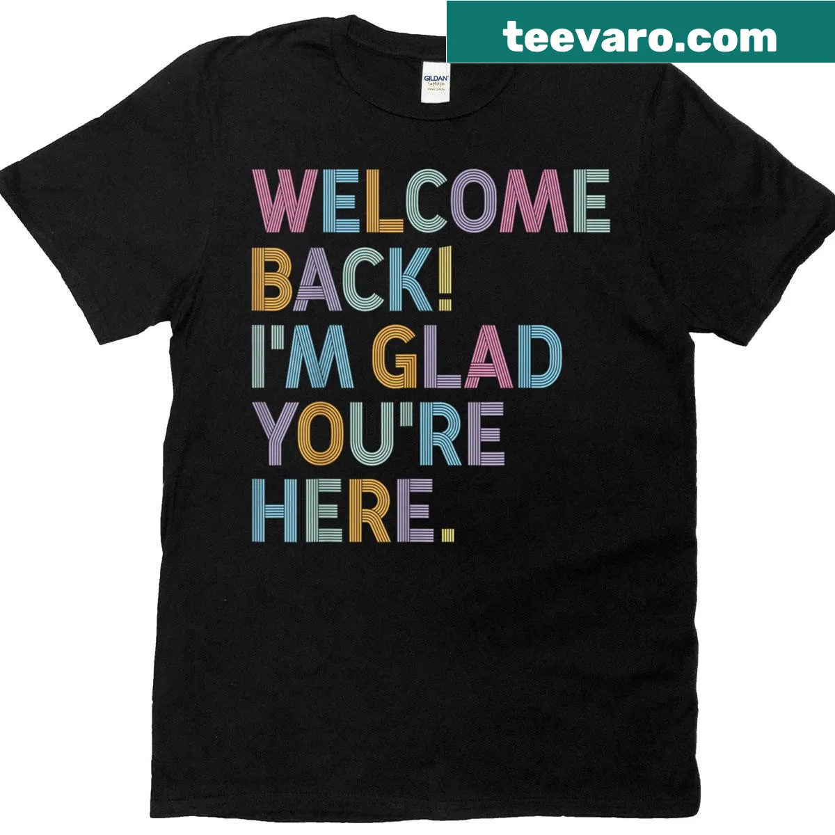 Welcoming text design for teachers at the start of school — on a men's t-shirt