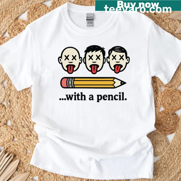 T-shirt featuring a pencil graphic and creative theme