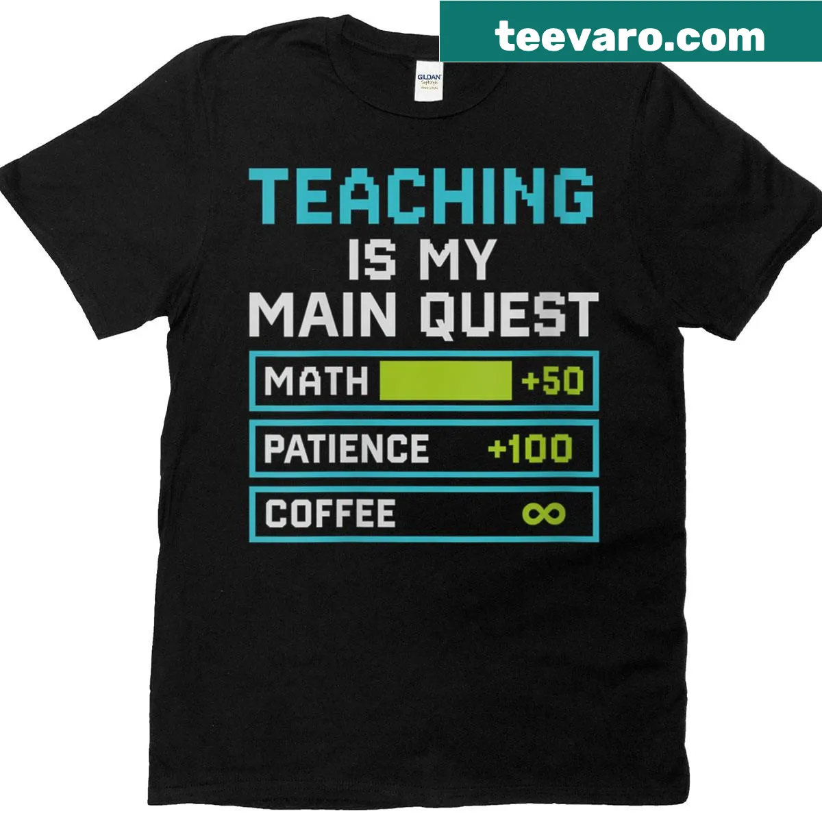 Retro design celebrating teaching as an adventure — on a men's t-shirt