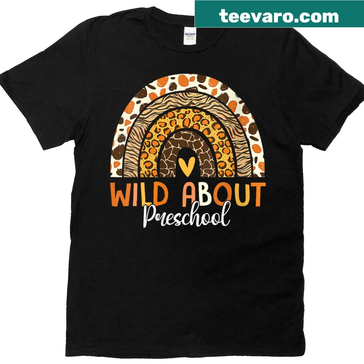 T-shirt celebrating the first day of preschool with safari animals — on a men's t-shirt