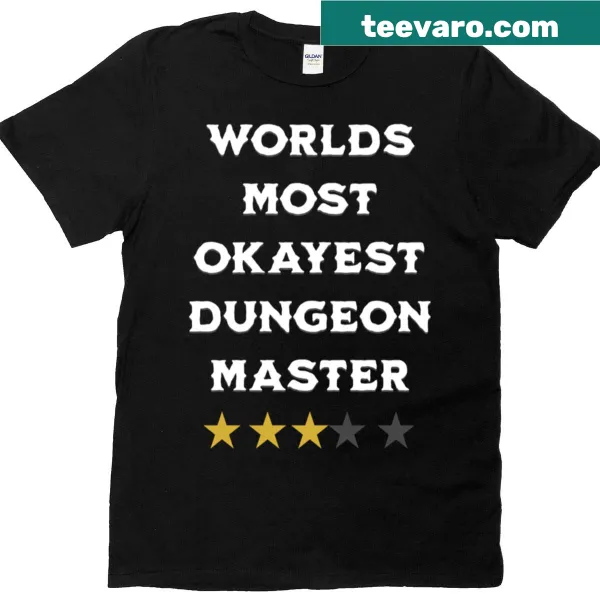 Funny Dungeon Master T-shirt with playful text design