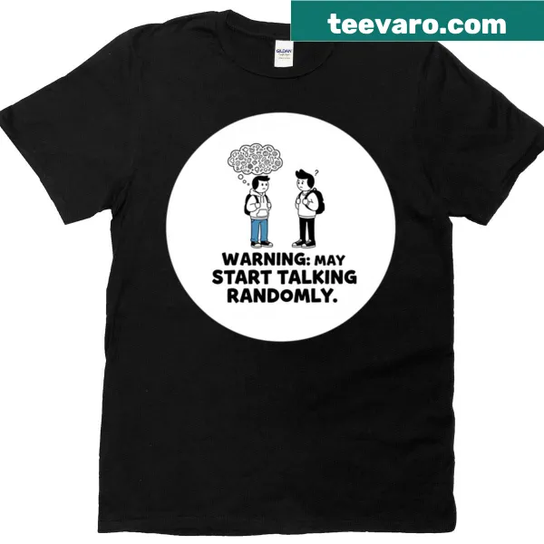 Humorous warning text for back to school on a T-shirt
