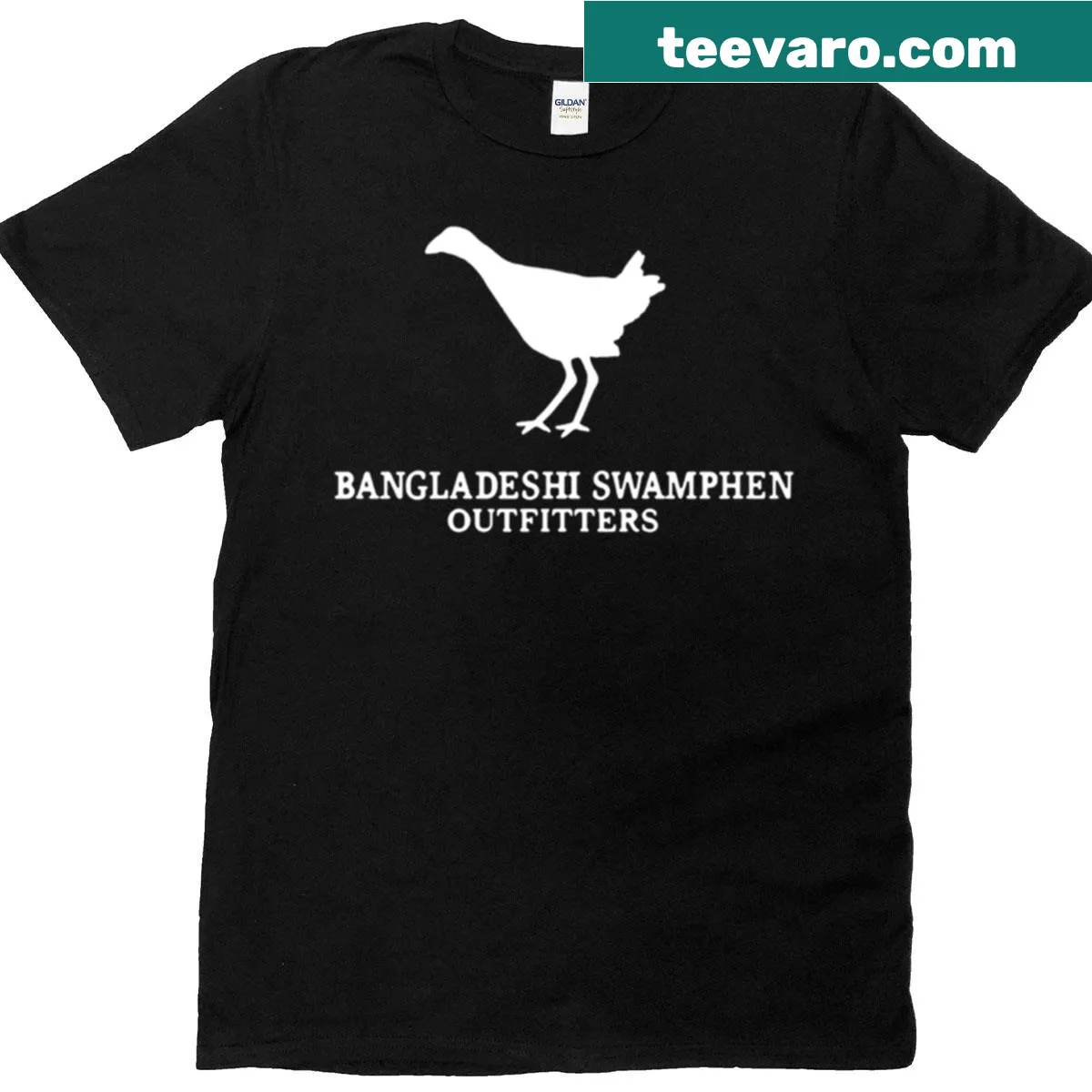 T-shirt featuring a graphic inspired by the Bangladeshi swamphen — on a men's t-shirt