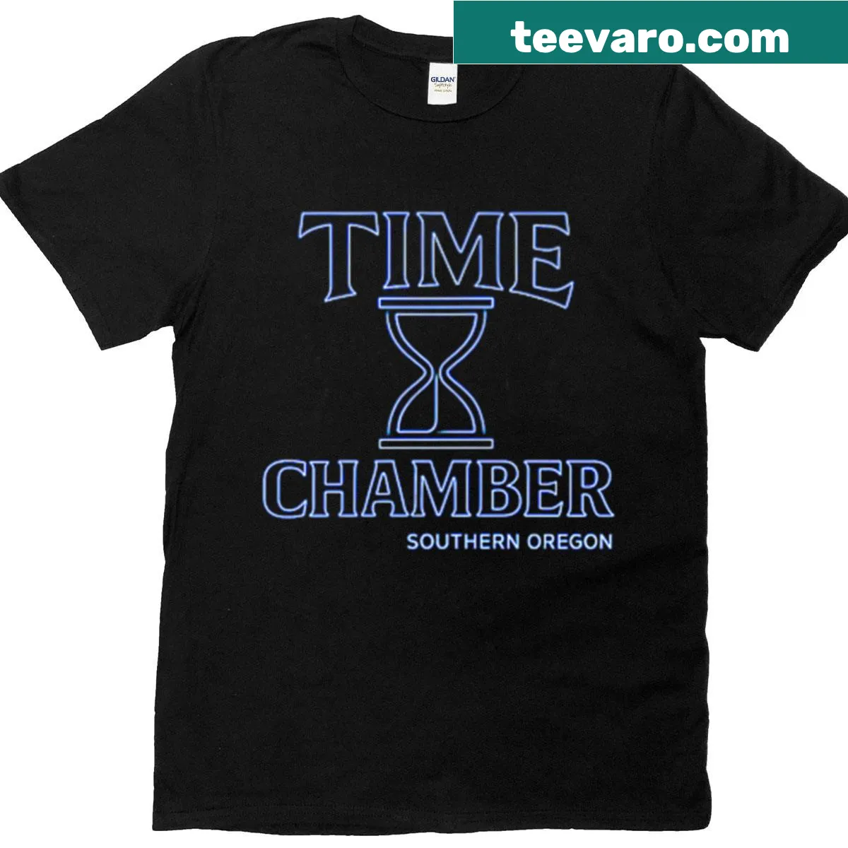 Stylish hourglass logo on a premium t-shirt — on a men's t-shirt