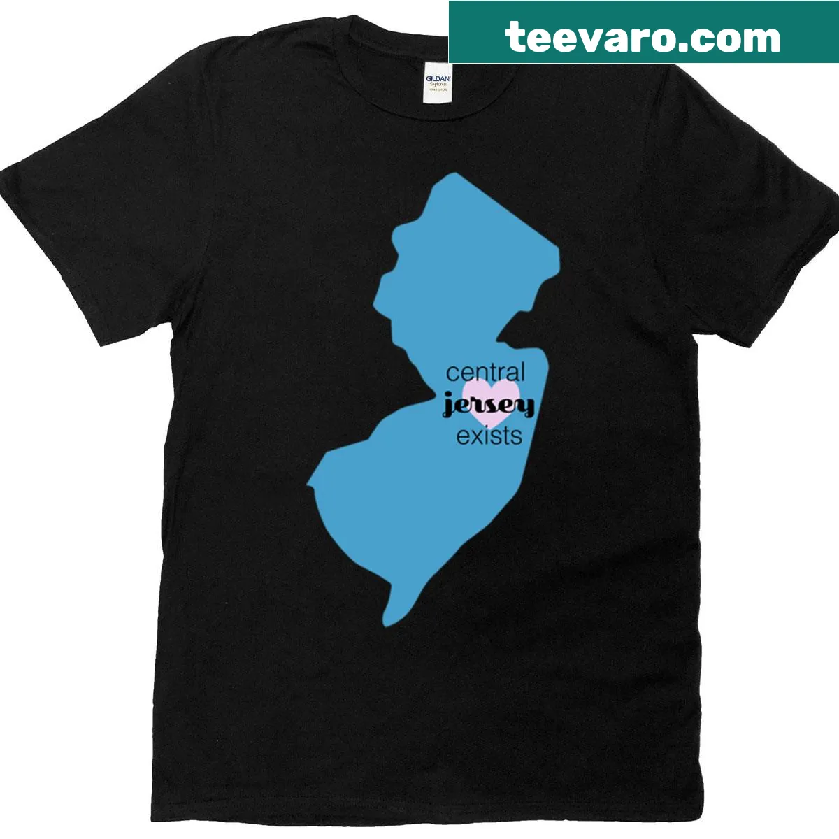 Oversized t-shirt stating Central Jersey Exists — on a men's t-shirt