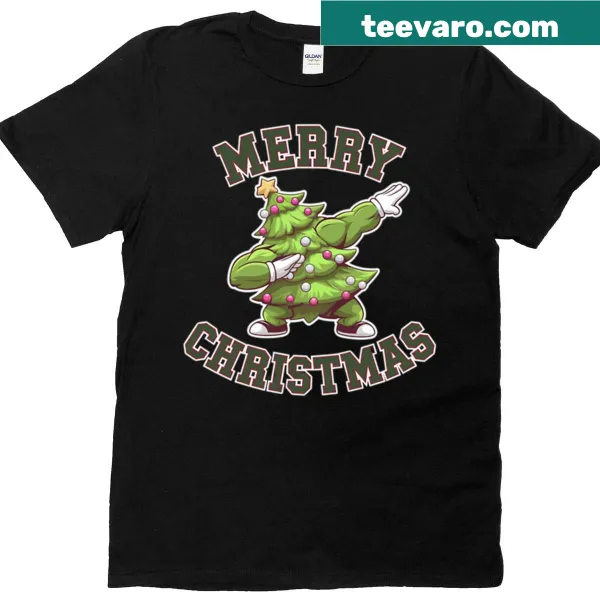 Illustrated snowman bodybuilder Christmas T-shirt