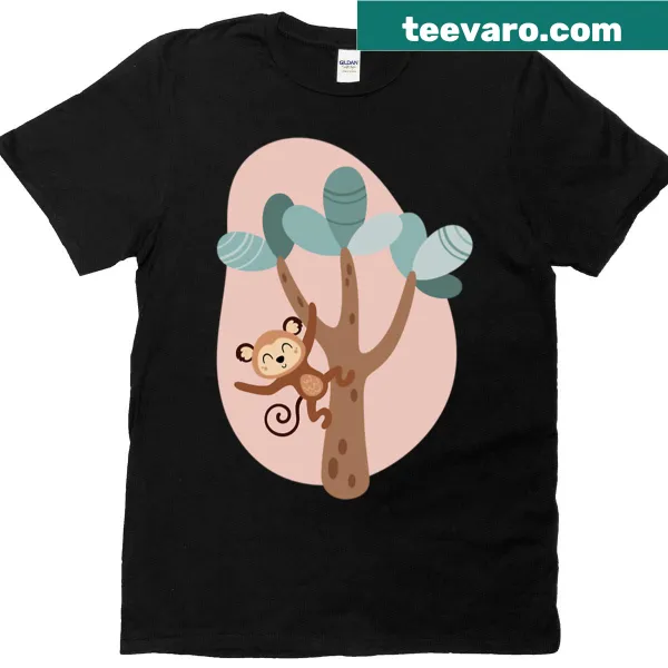 Playful monkey hanging from a vine with a cheerful expression