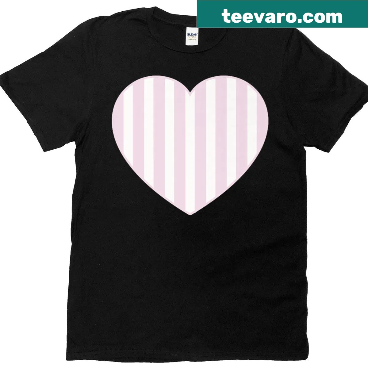 Pastel striped pattern on a minimalist t-shirt — on a men's t-shirt