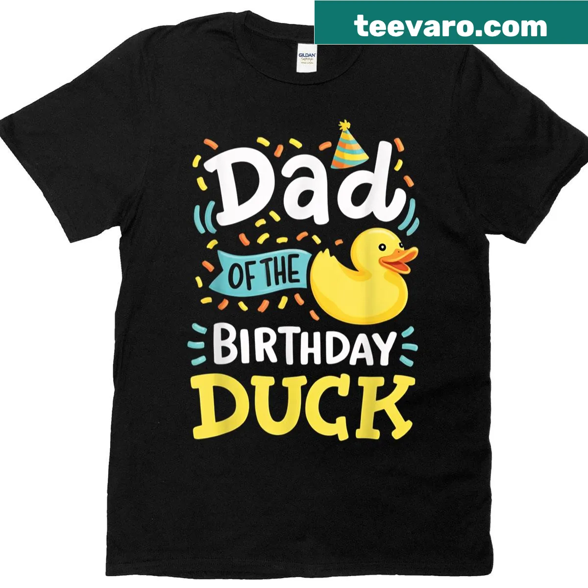 Wholesome t-shirt featuring a rubber duck design for dads — on a men's t-shirt