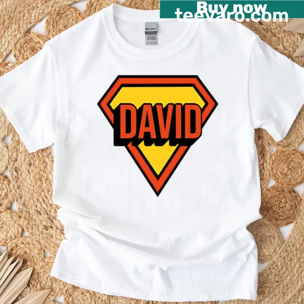 Minimalist typography design featuring the name David Corenswet