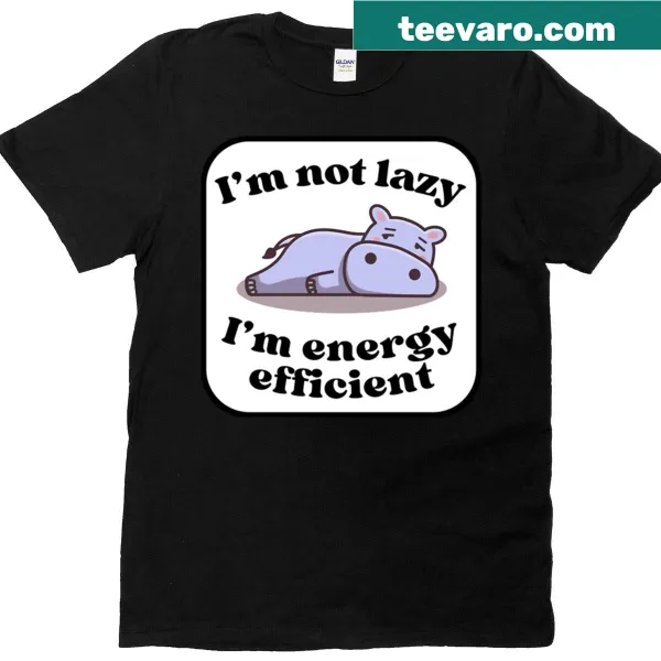 Playful graphic t-shirt featuring an efficient hippo