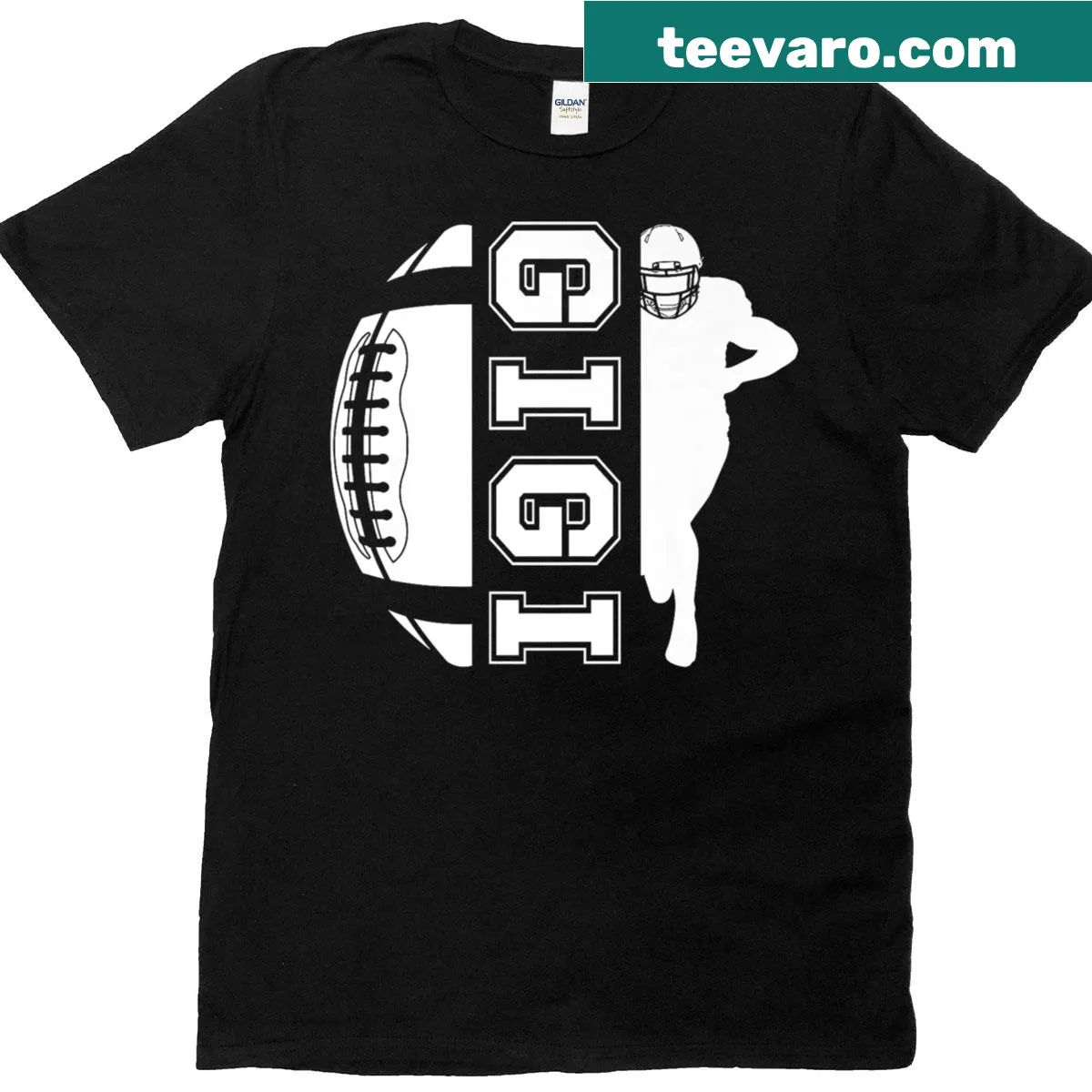 Typography design celebrating Gigi, the football player's grandma — on a men's t-shirt