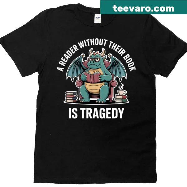 Dragon graphic t-shirt with a humorous reading quote