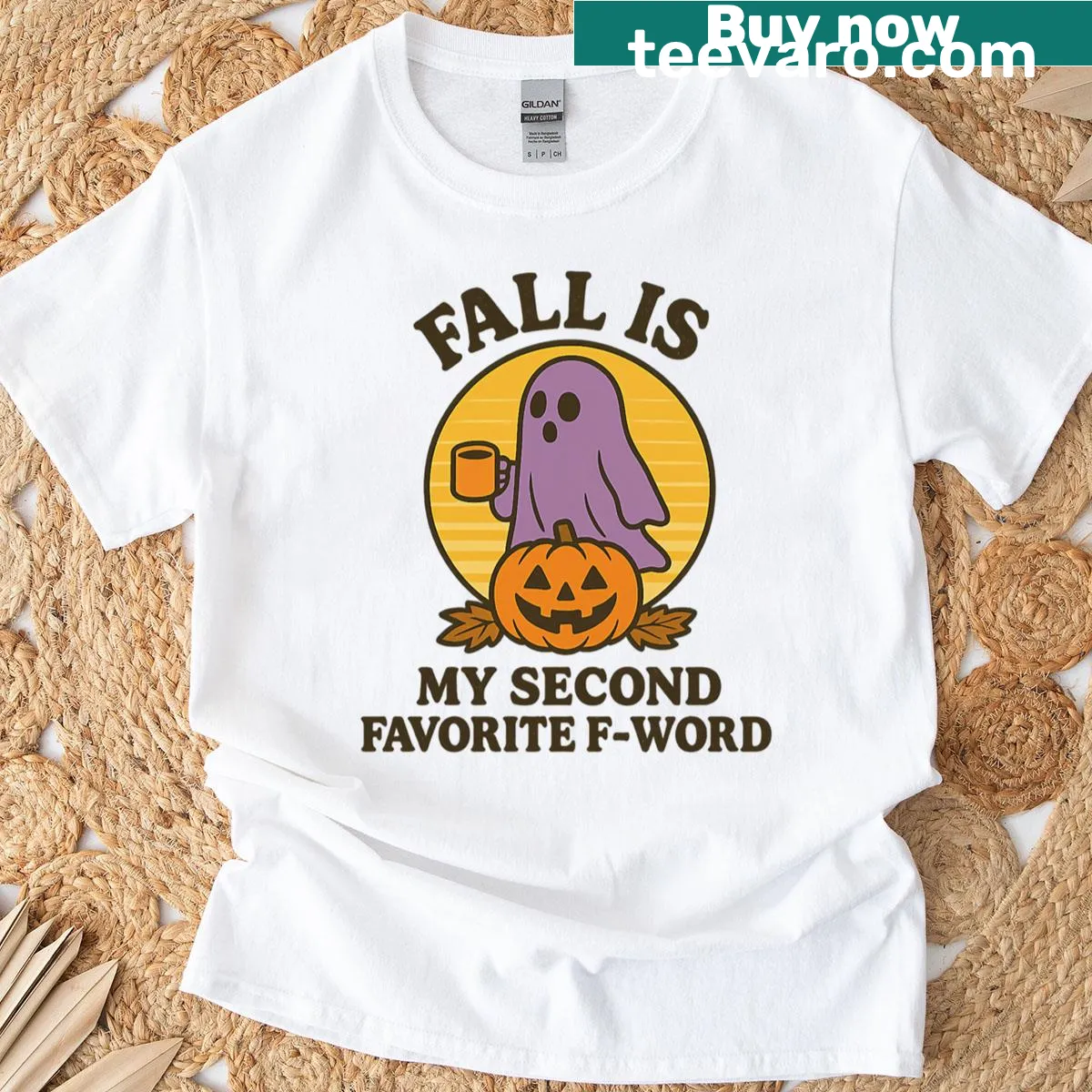 Whimsical ghost design for fall vibes T-shirt — on a men's t-shirt
