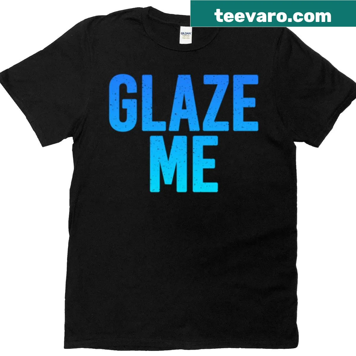 Abstract typography design on a blue T-shirt — on a men's t-shirt