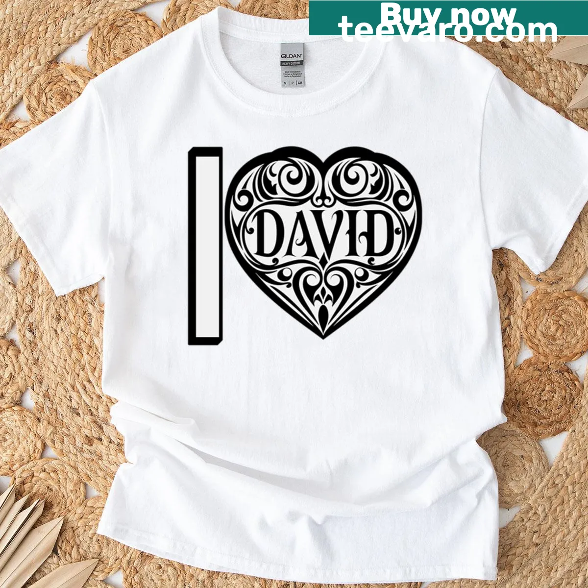 Fan tribute T-shirt for David Corenswet with playful graphic — on a men's t-shirt
