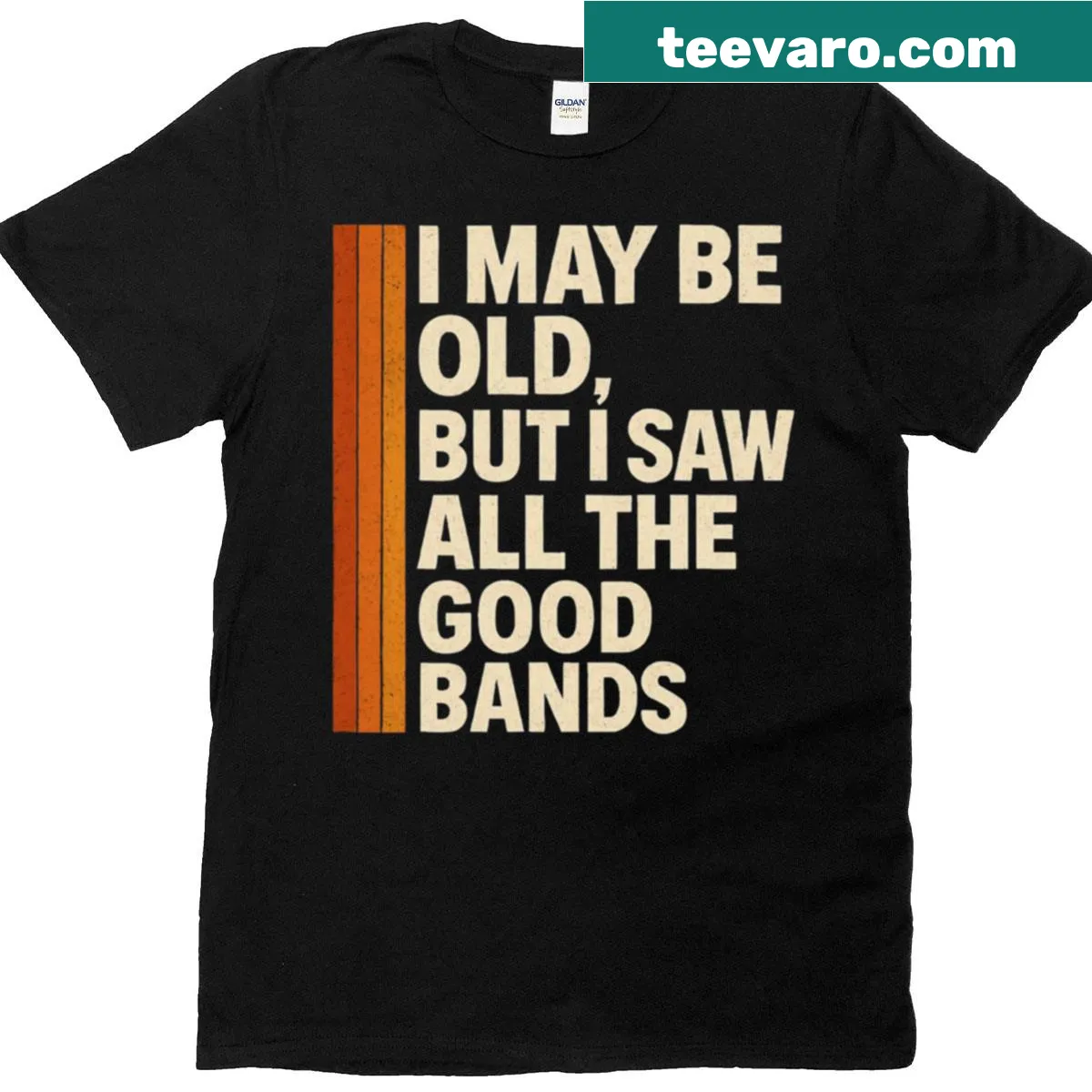Retro tee celebrating classic music experiences with a funny phrase — on a men's t-shirt