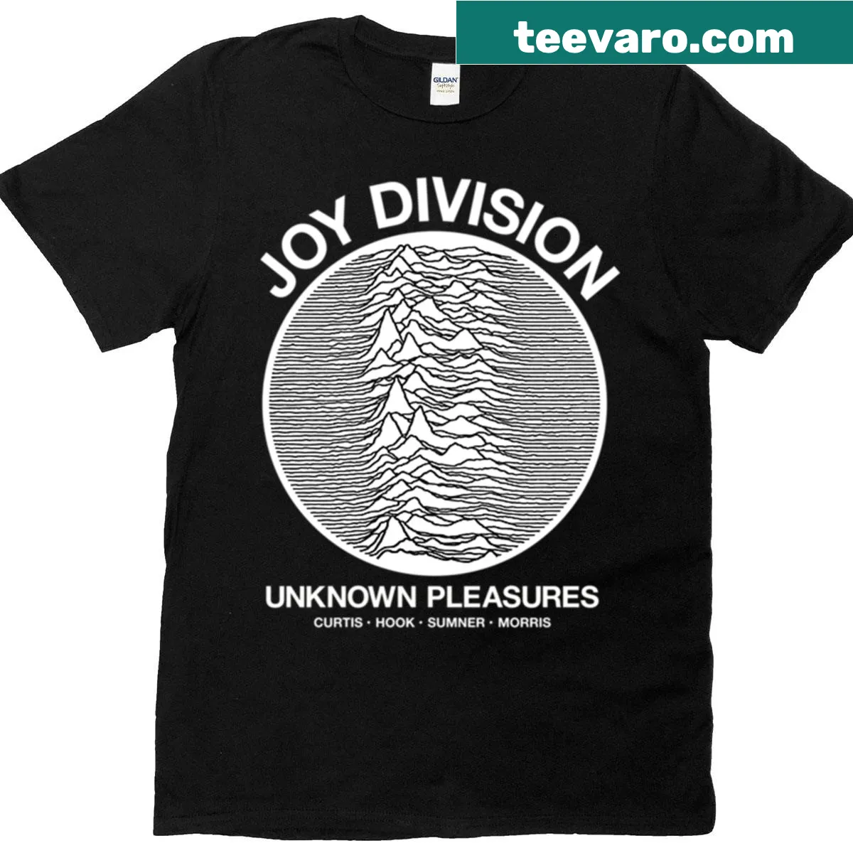 Vintage-style t-shirt featuring artwork inspired by Ian Curtis' band first album — on a men's t-shirt