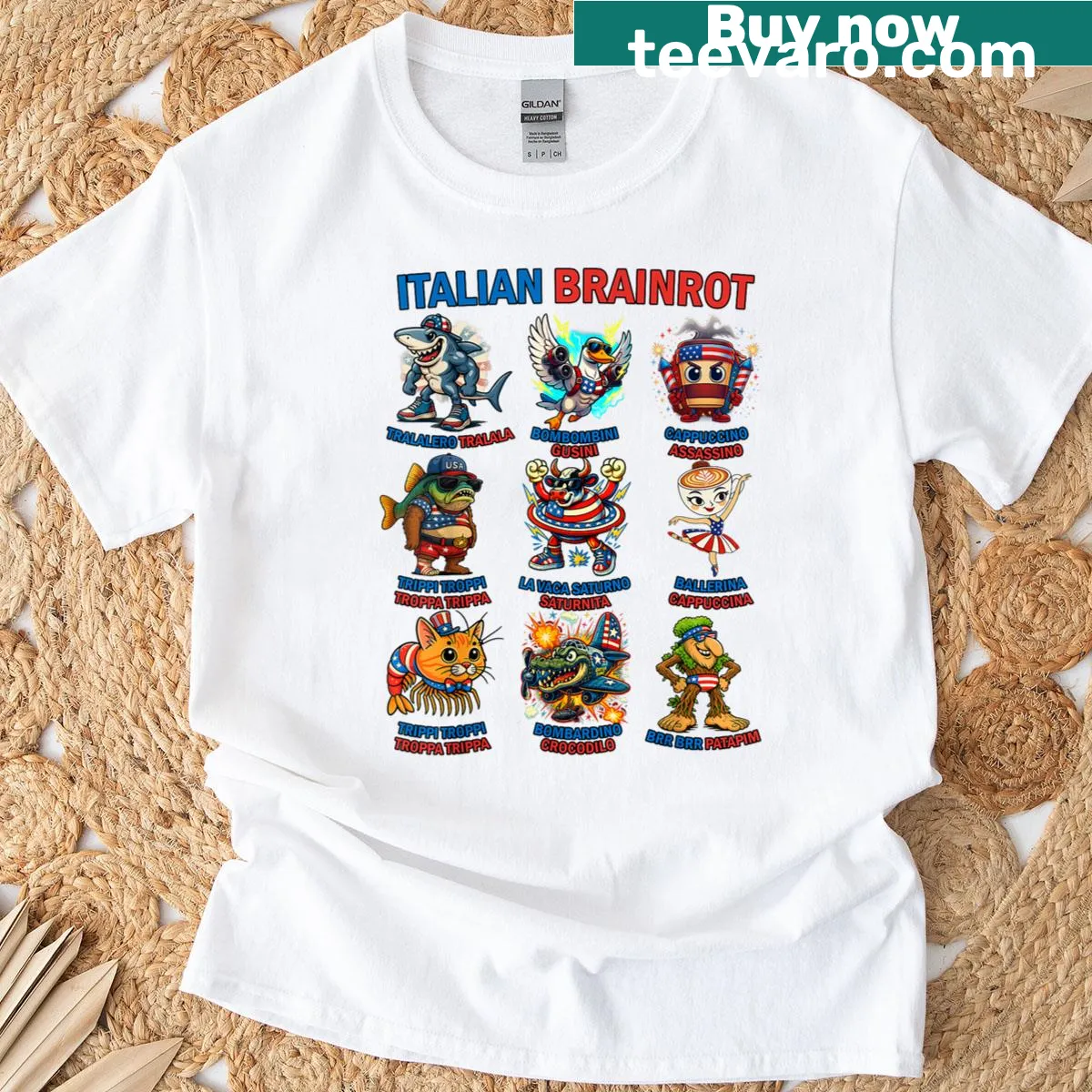 Meme character design celebrating Italian-American culture on kids t-shirt — on a men's t-shirt