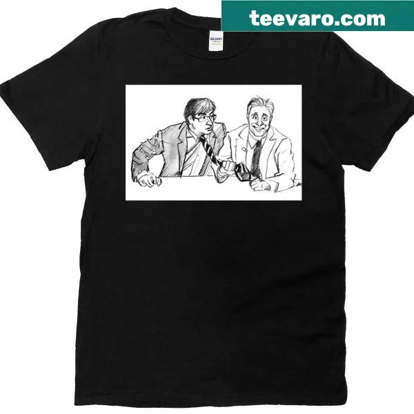 T-shirt with whimsical graphics saying 'Jon And John'