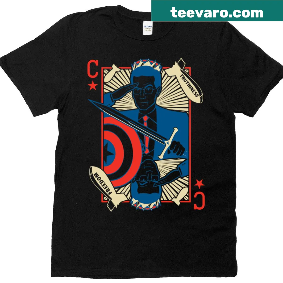 T-shirt with 'King Colbert' text design for fans — on a men's t-shirt