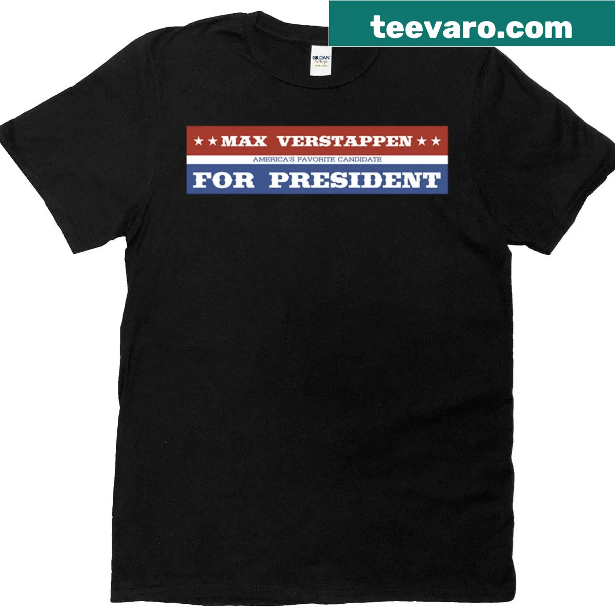 Funny oversized t-shirt with Max Verstappen slogan — on a men's t-shirt