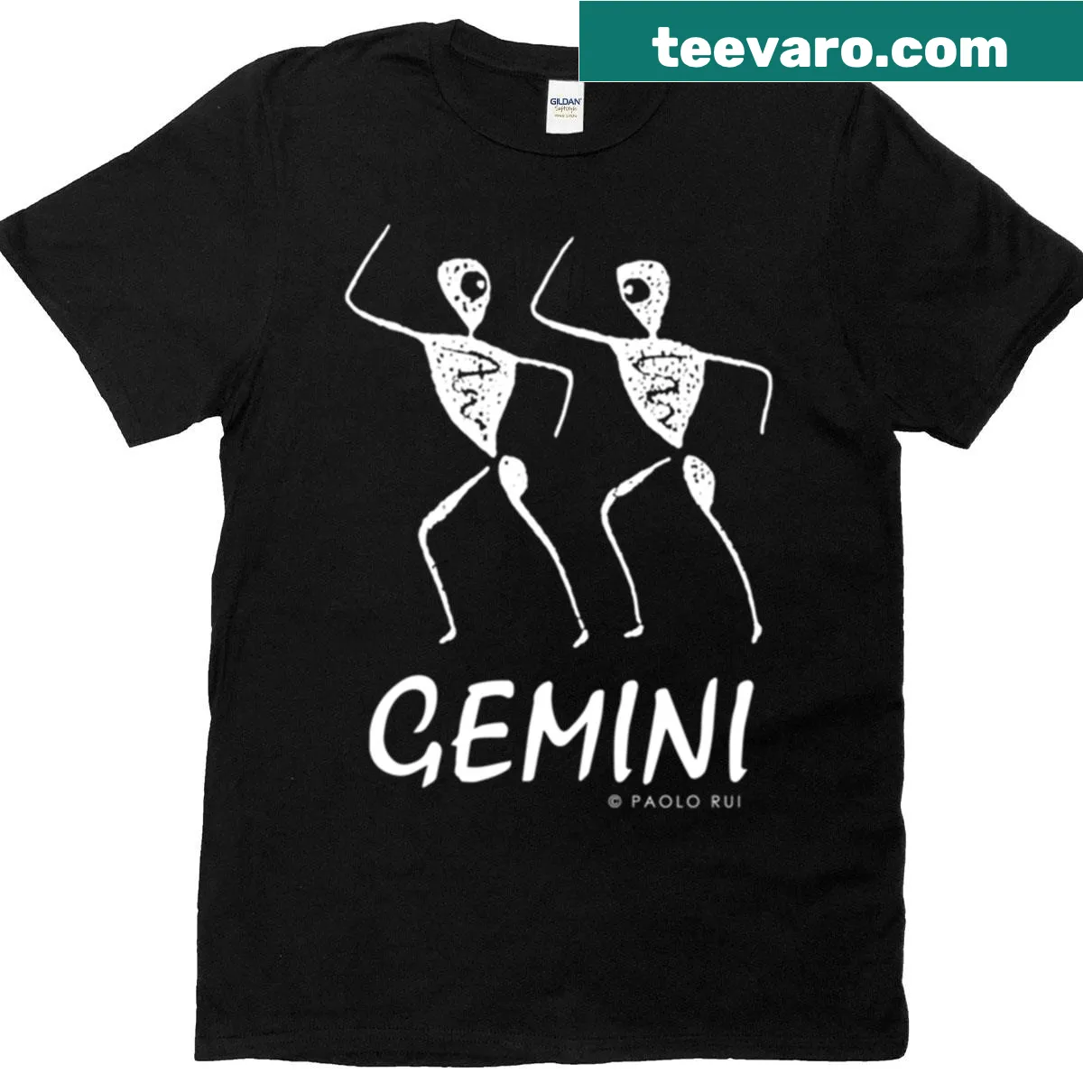 Active t-shirt celebrating Gemini zodiac sign design — on a men's t-shirt