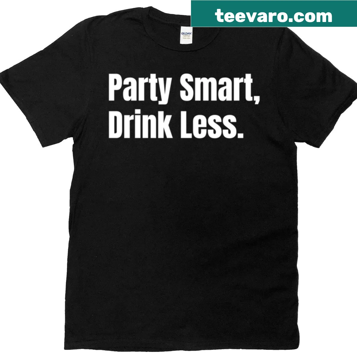 T-shirt with a humorous message about celebrating smartly — on a men's t-shirt