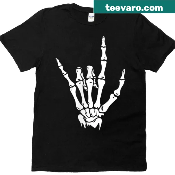 Punk rock skeleton graphic t-shirt for Halloween