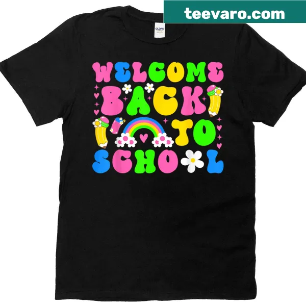 Retro design for teachers and students celebrating back to school