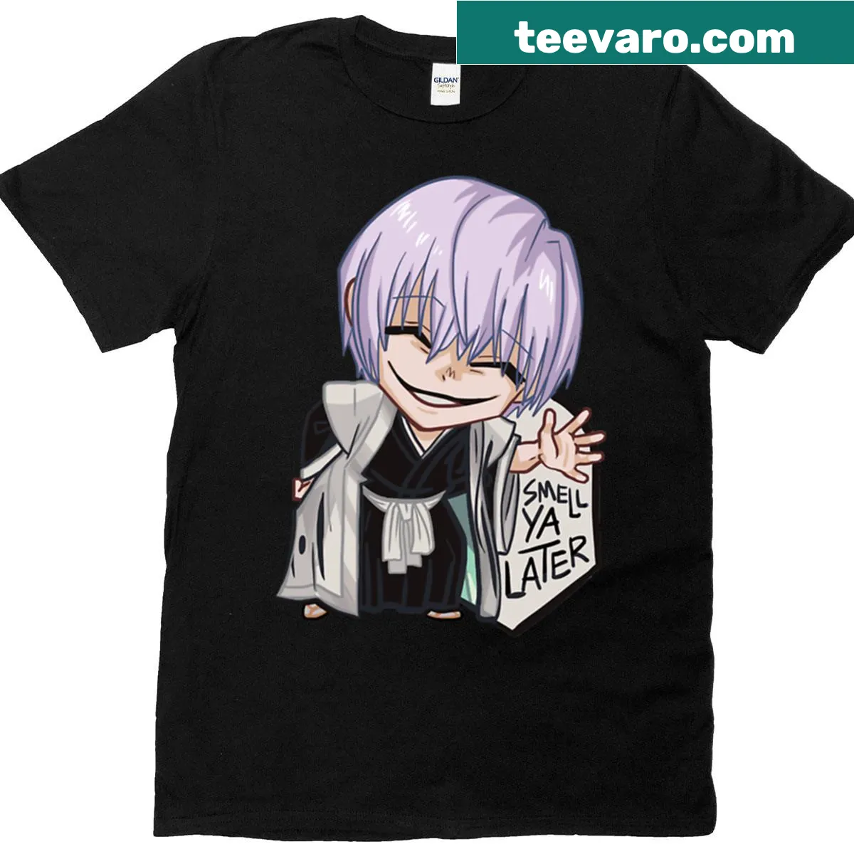 Funny Smell Ya Later Gin T-shirt with playful text — on a men's t-shirt