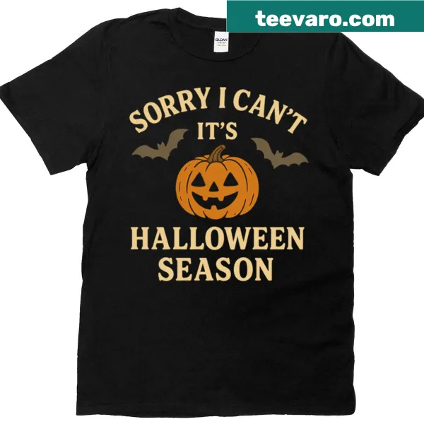 Funny Halloween t-shirt with 'Sorry Its Halloween' text design
