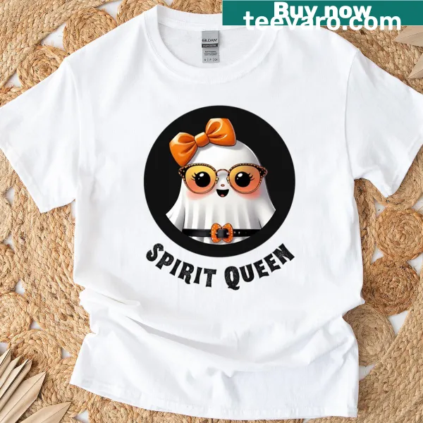 Elegant Spirit Queen graphic t-shirt with mystical design